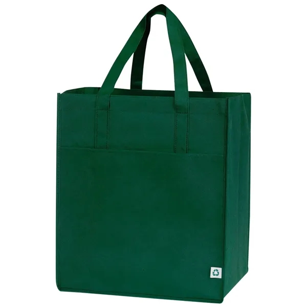 Non-woven shopping tote with large main compartment, open front slip pocket,... from ASI 39820 Opusline (Benmex) / Opus Line