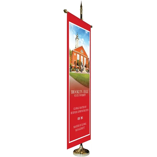36" x 72" Premium Custom Digitally Printed Gonfalon Straight Cut Banner... from ASI 80228 Quinn