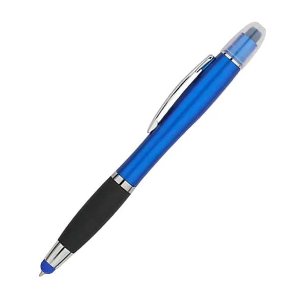 3-in-1 writing instrument containing a twist writing pen, wax gel highlighter... from ASI 90859 Tempo Industries Inc / Tempo Tempoline