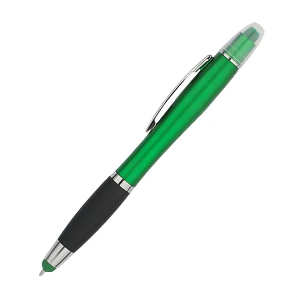 3-in-1 writing instrument containing a twist writing pen, wax gel highlighter... from ASI 90859 Tempo Industries Inc / Tempo Tempoline