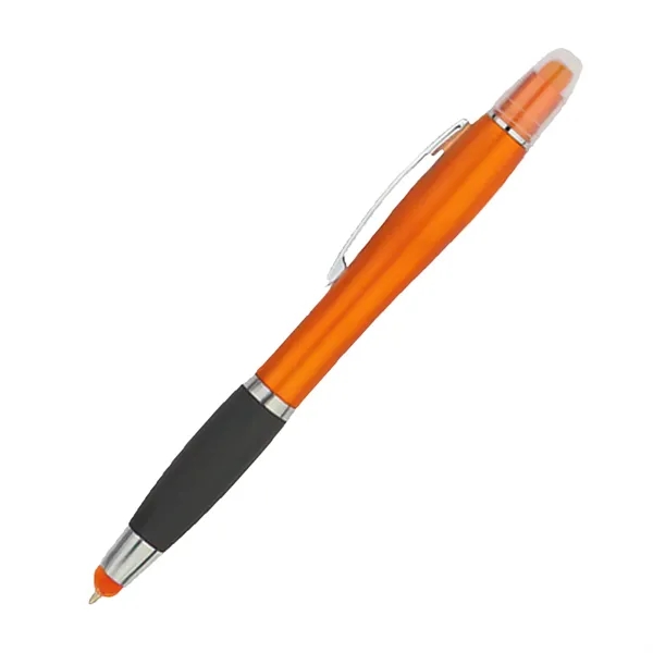 3-in-1 writing instrument containing a twist writing pen, wax gel highlighter... from ASI 90859 Tempo Industries Inc / Tempo Tempoline