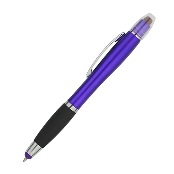 3-in-1 writing instrument containing a twist writing pen, wax gel highlighter... from ASI 90859 Tempo Industries Inc / Tempo Tempoline