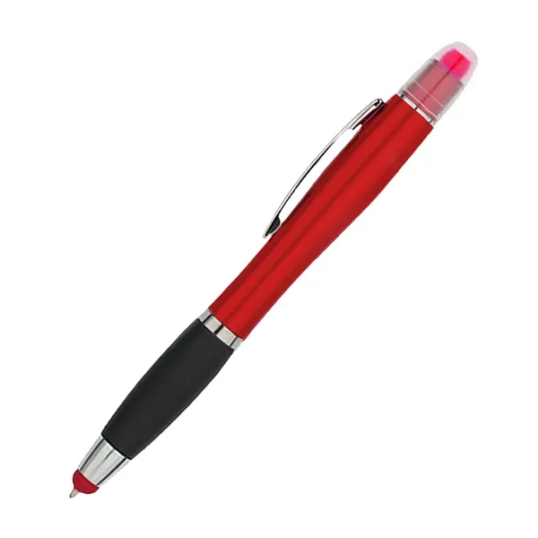 3-in-1 writing instrument containing a twist writing pen, wax gel highlighter... from ASI 90859 Tempo Industries Inc / Tempo Tempoline