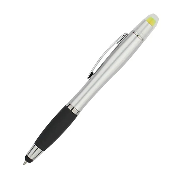 3-in-1 writing instrument containing a twist writing pen, wax gel highlighter... from ASI 90859 Tempo Industries Inc / Tempo Tempoline