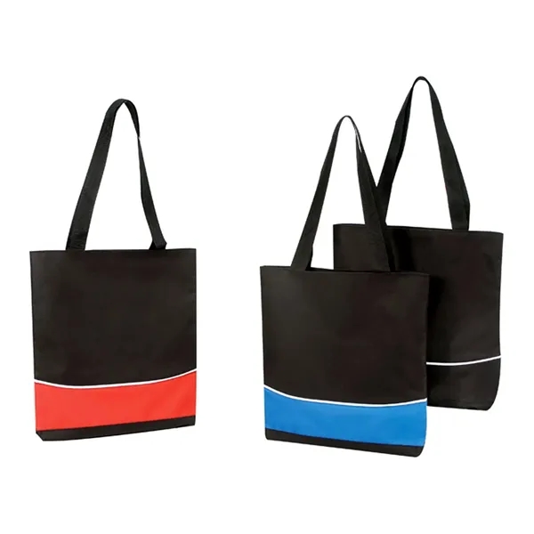 Basic color block tote bag made of 600 denier polyester with... from ASI 39820 Opusline (Benmex) / Opus Line
