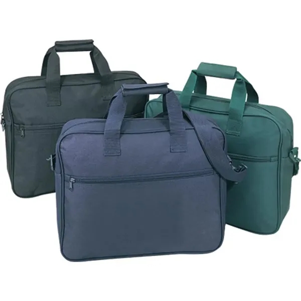 Budget briefcase with zippered sleeve pocket, fabric hook, loop handle wrap... from ASI 39820 Opusline (Benmex) / Opus Line