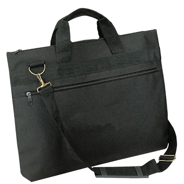 Polyester document bag with large zippered main compartment and poly-web handle... from ASI 39820 Opusline (Benmex) / Opus Line