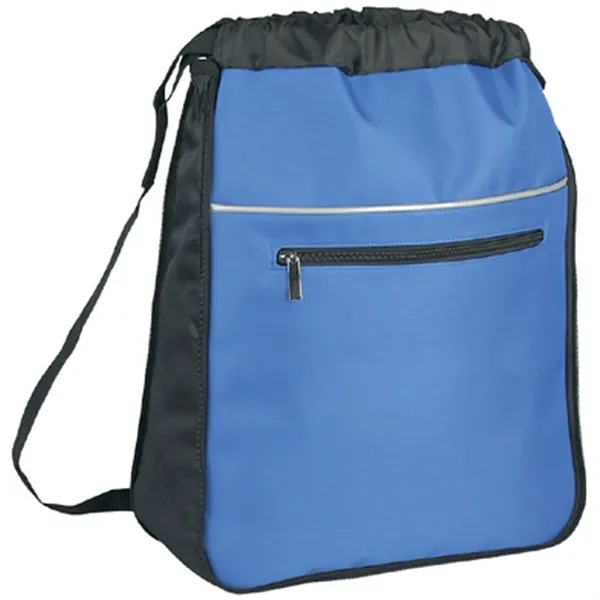 Expandable drawstring closure backpack with a zippered outer pocket.... from ASI 39820 Opusline (Benmex) / Opus Line