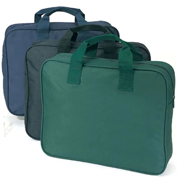 Polyester portfolio with zippered main compartment and matching color webbed handles.... from ASI 39820 Opusline (Benmex) / Opus Line