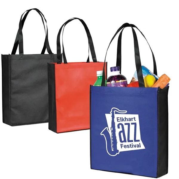 Two-tone tote bag with gusset, made of non-woven polypropylene.... from ASI 39820 Opusline (Benmex) / Opus Line