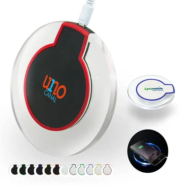 3.9" x 3.9" x .50" Key wireless charging pad for Qi-enabled... from ASI 39820 Opusline (Benmex) / Opus Line