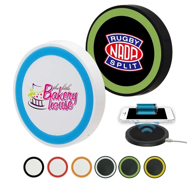 2.75" x 2.75" x .50" Puck wireless charging pad for Qi-compatible... from ASI 39820 Opusline (Benmex) / Opus Line