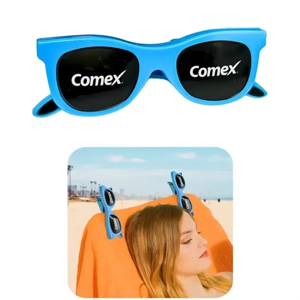 These sunglass themed clips hold a towel in place on a... from ASI 52710 Lincoln Line