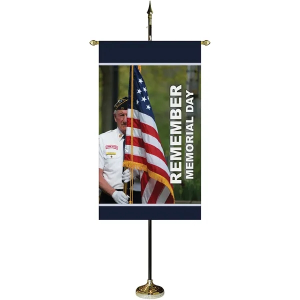 36" x 60" Premium Custom Digitally Printed Gonfalon Straight Cut Banner... from ASI 80228 Quinn