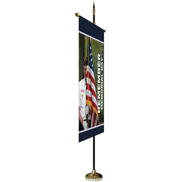 36" x 60" Premium Custom Digitally Printed Gonfalon Straight Cut Banner... from ASI 80228 Quinn