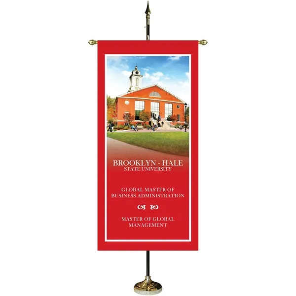 36" x 72" Premium Custom Digitally Printed Gonfalon Straight Cut Banner... from ASI 80228 Quinn