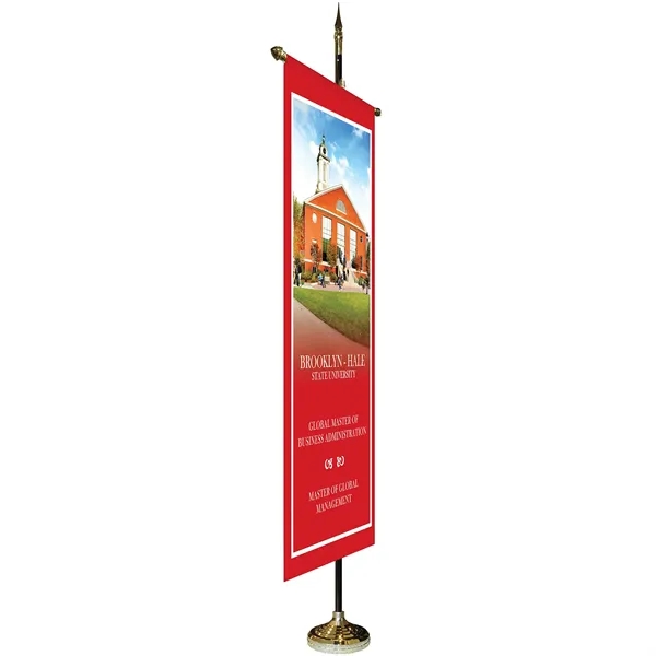 36" x 72" Premium Custom Digitally Printed Gonfalon Straight Cut Banner... from ASI 80228 Quinn