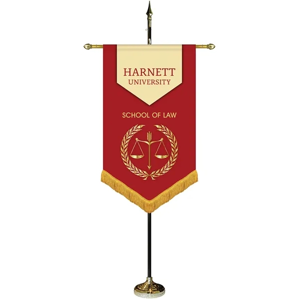 30" x 48" Premium Custom Digitally Printed Gonfalon V-Cut Banner with... from ASI 80228 Quinn