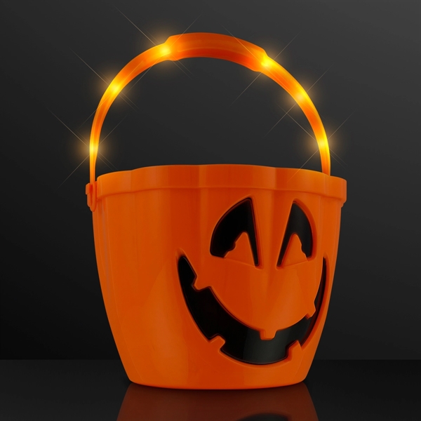 Pumpkin Light Handle Halloween Bucket; Blank & Imprinted Pricing... from ASI 34194 ALightPromos