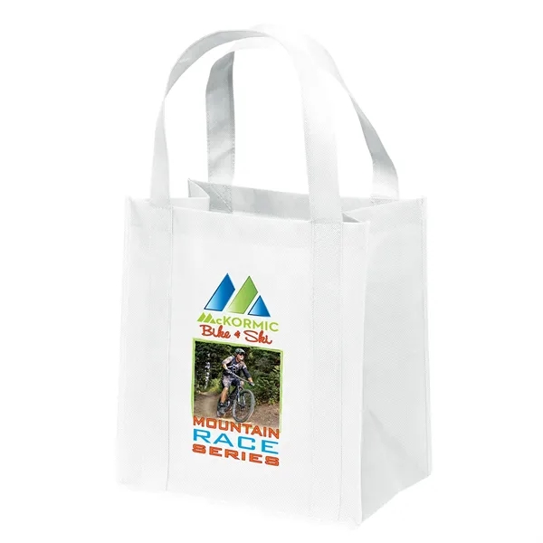 Non-Woven Polypropylene grocery tote with dual reinforced handles.... from ASI 37940 Bag Makers Inc