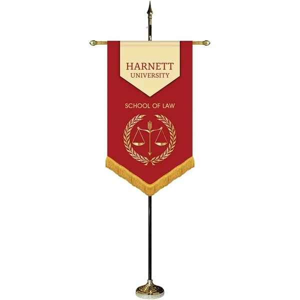 30" x 48" Premium Custom Digitally Printed Gonfalon V-Cut Banner with... from ASI 80228 Quinn