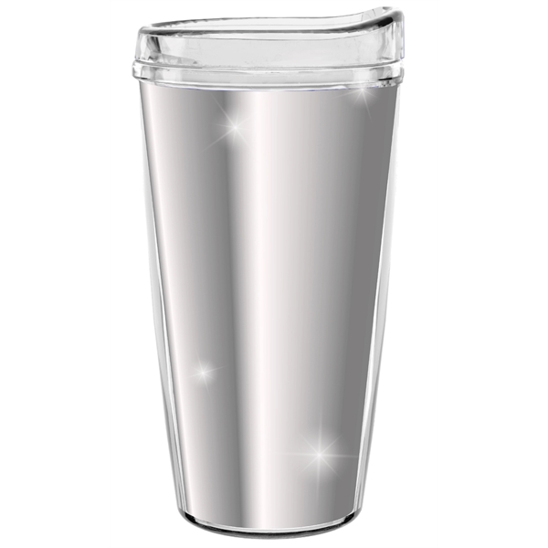 Double-wall insulated, clear Tritan™ tumbler with chrome insert available in 16... from ASI 73871 Next Promotions LLC