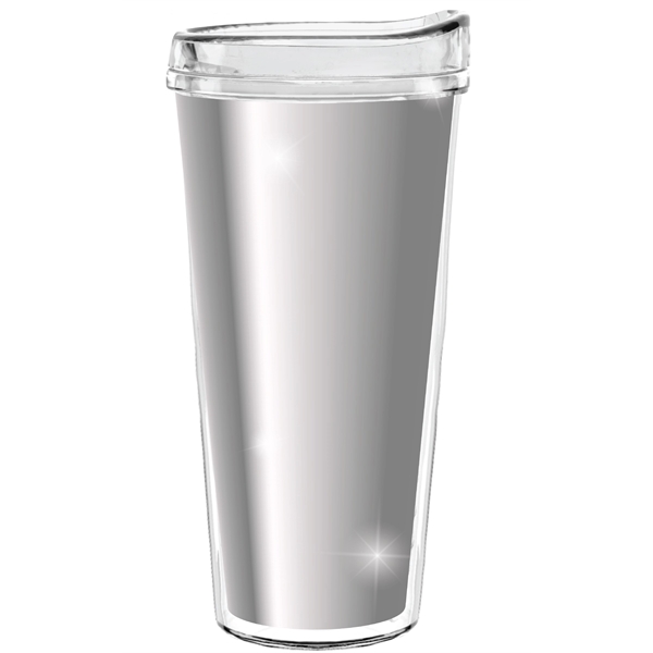 Double-wall insulated, clear Tritan™ tumbler with chrome insert available in 16... from ASI 73871 Next Promotions LLC