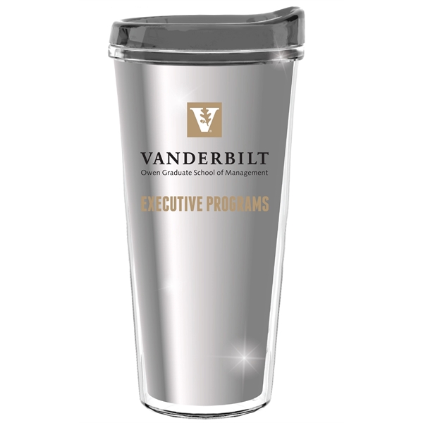 Double-wall insulated, clear Tritan™ tumbler with chrome insert available in 16... from ASI 73871 Next Promotions LLC