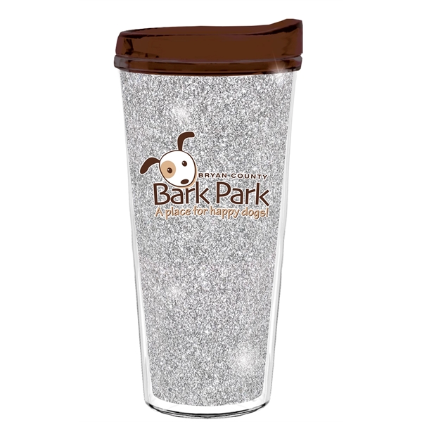 Double-wall insulated, clear Tritan™ tumbler with silver bling insert available in... from ASI 73871 Next Promotions LLC