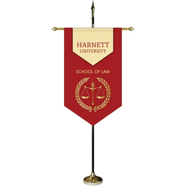 30" x 48" Premium Custom Digitally Printed Gonfalon V-Cut Banner with... from ASI 80228 Quinn