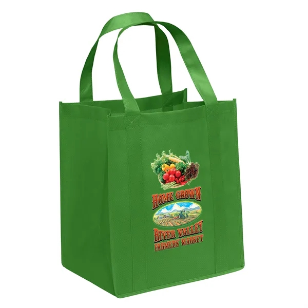 Non-Woven Polypropylene grocery tote with dual reinforced handles.... from ASI 37940 Bag Makers Inc