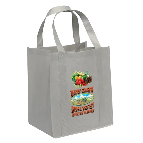 Non-Woven Polypropylene grocery tote with dual reinforced handles.... from ASI 37940 Bag Makers Inc