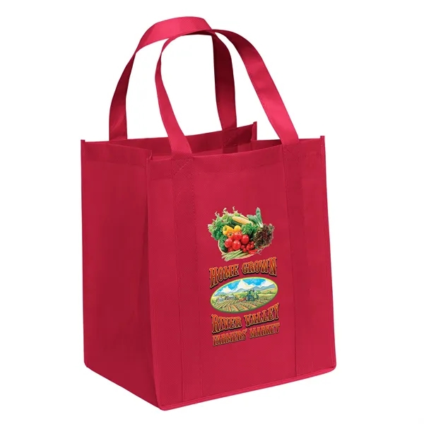 Non-Woven Polypropylene grocery tote with dual reinforced handles.... from ASI 37940 Bag Makers Inc
