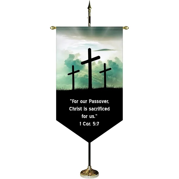 36" x 60" Premium Custom Digitally Printed Gonfalon V-Cut Banner with... from ASI 80228 Quinn