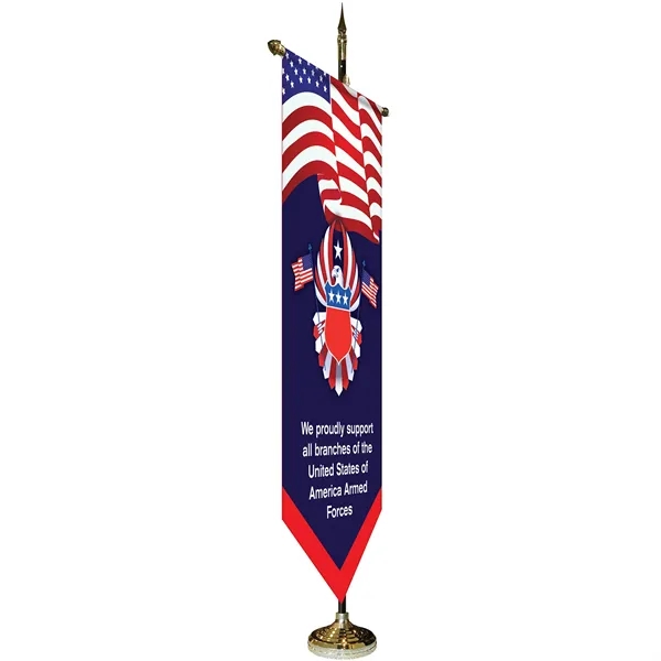36" x 72" Premium Custom Digitally Printed Gonfalon V-Cut Banner with... from ASI 80228 Quinn