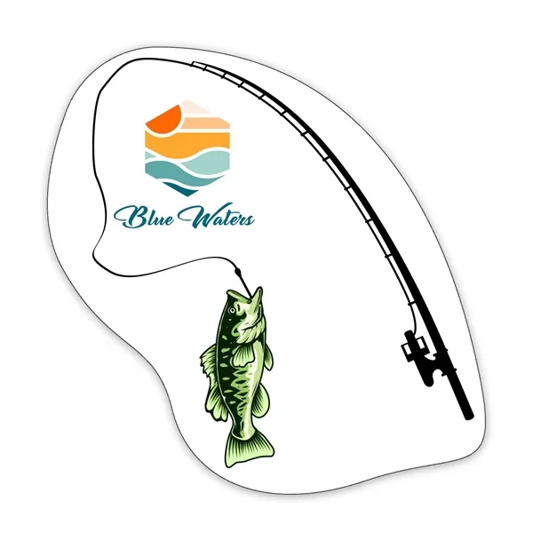 20 mil fish and fishing pole shaped magnet that's made in... from ASI 54040 Fey Promo / Magna-Tel by Fey