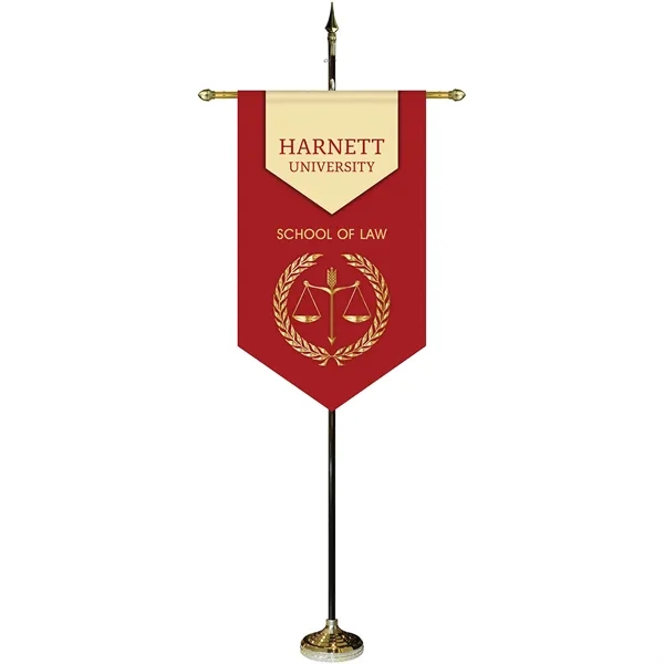 30" x 48" Premium Custom Digitally Printed Gonfalon V-Cut Banner with... from ASI 80228 Quinn