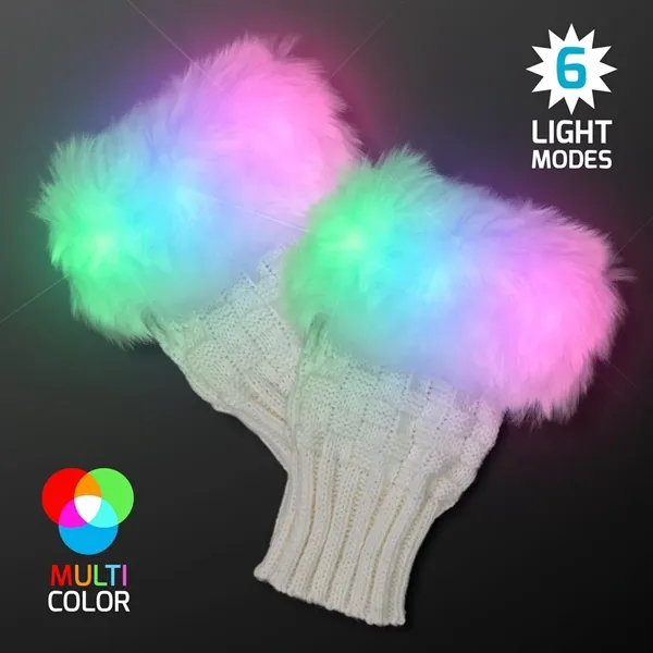 Fingerless LED Furry Gloves, Blank... from ASI 34194 ALightPromos / Alight Promotional Products