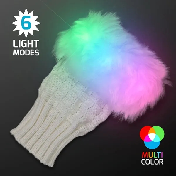 Fingerless LED Furry Gloves, Blank... from ASI 34194 ALightPromos / Alight Promotional Products