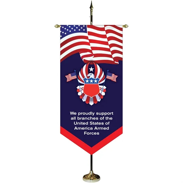 36" x 72" Premium Custom Digitally Printed Gonfalon V-Cut Banner with... from ASI 80228 Quinn