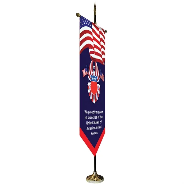 36" x 72" Premium Custom Digitally Printed Gonfalon V-Cut Banner with... from ASI 80228 Quinn