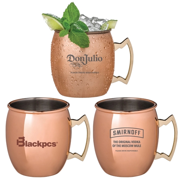 17 oz. Moscow Mule mug made of copper-plated stainless steel.... from ASI 57655 STOPNGO Line