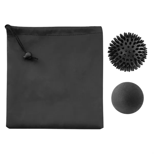 Massage ball set (2) in a polyester drawstring bag.... from ASI 61125 Hit Promotional Products / Hit®