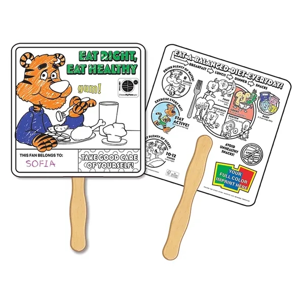 Coloring Hand Fans with sturdy wooden handle.... from ASI 45815 Coloring Book Solutions