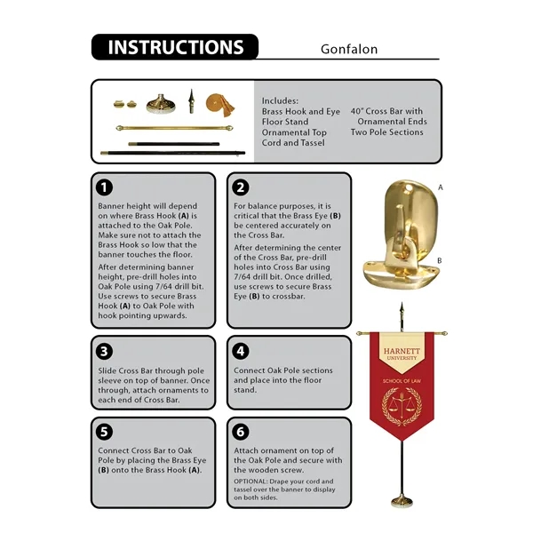 36" x 72" Premium Custom Digitally Printed Gonfalon Straight Cut Fringed... from ASI 80228 Quinn