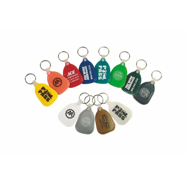 Tear drop shape key tag with tempered spring steel split ring.... from ASI 83770 Royal Industries