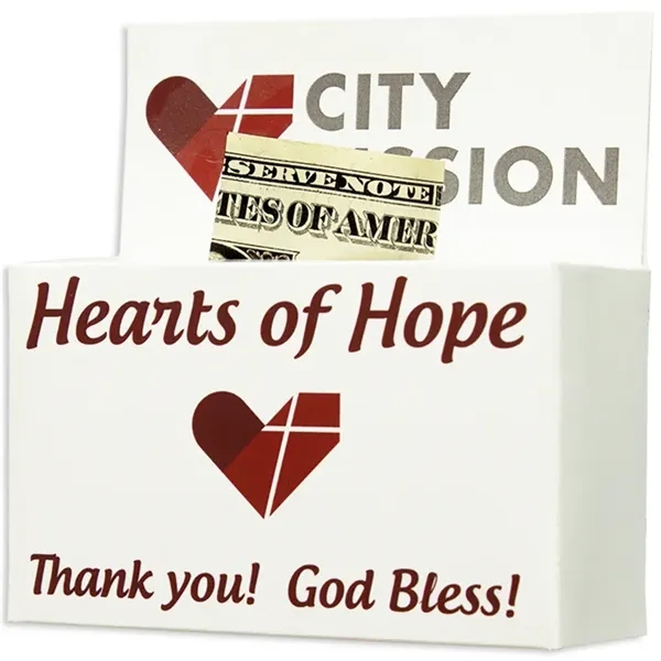 3 1/2" x 1 1/2" x 2 1/4" rectangular chipboard charity... from ASI 44830 The Chest