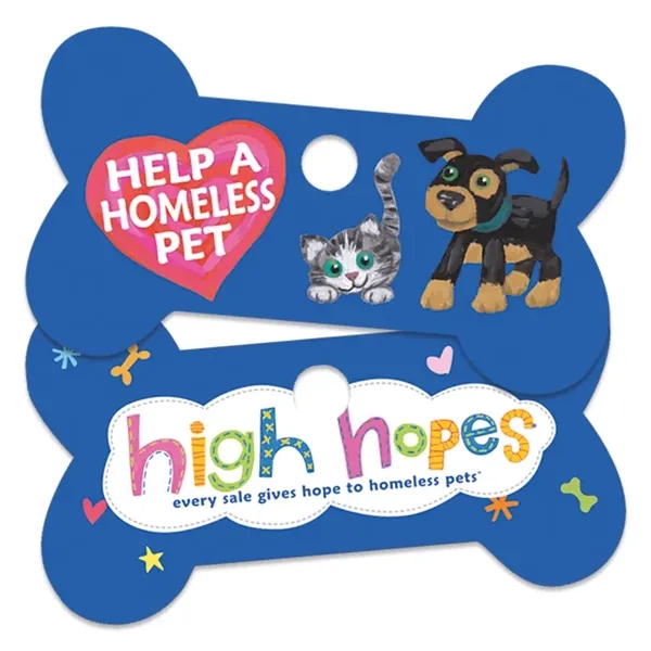 2" x 1 1/8" heavy laminate bone-shaped pet tag.... from ASI 44830 The Chest