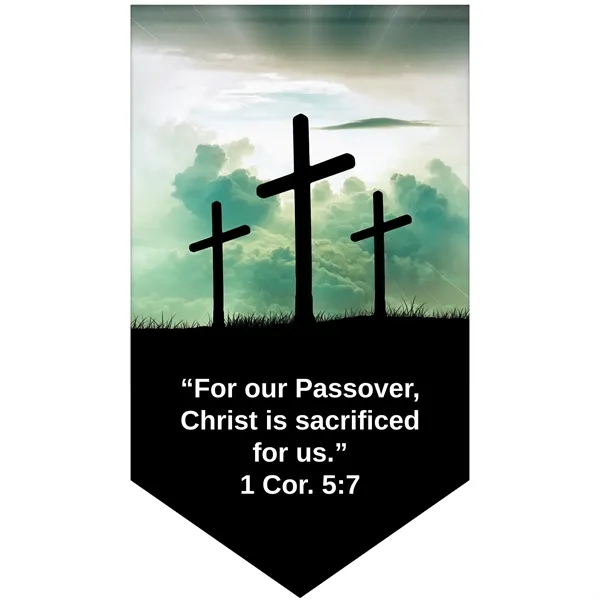 36" x 60" Premium Custom Digitally Printed Gonfalon Straight Cut Banner... from ASI 80228 Quinn