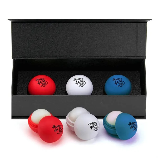 Round Lip Balm Moisturizer Balls in Magnetic closure box... from ASI 61966 HPG / Mixie